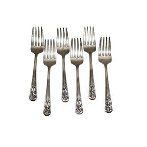 Wallace Silverplate Harmony House 6 CLASSIC FILIGREE 6-1/4" Salad Forks